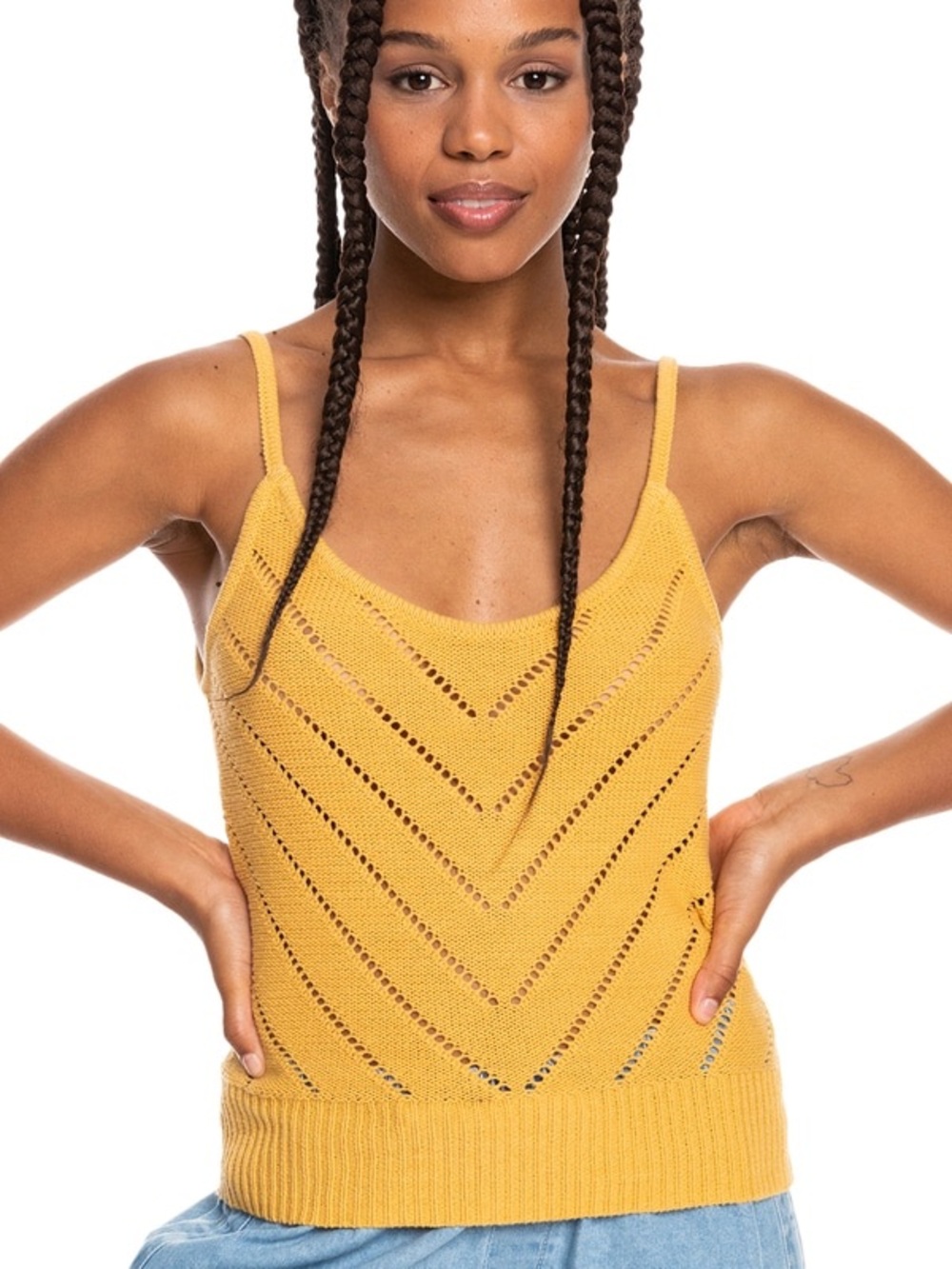 Roxy Mustard Yellow Knit Camisole